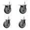 Service Caster 5'' Gray Poly Wheel Swivel 7/16'' Stem Caster Set 2 Total Lock Brake, 4PK SCC-GRTTL20S514-PPUB-716138-2-S-2 - alternate 1
